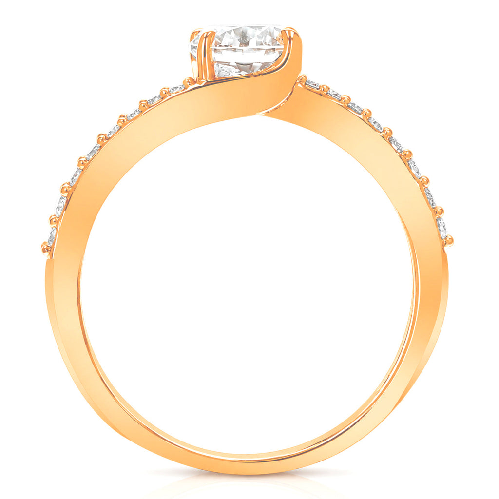 1 cttw Lab Grown Diamond Engagement Ring in 14K Rose Gold For Women