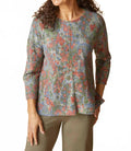 Super Soft Fleece Paisley Pullover In Fern