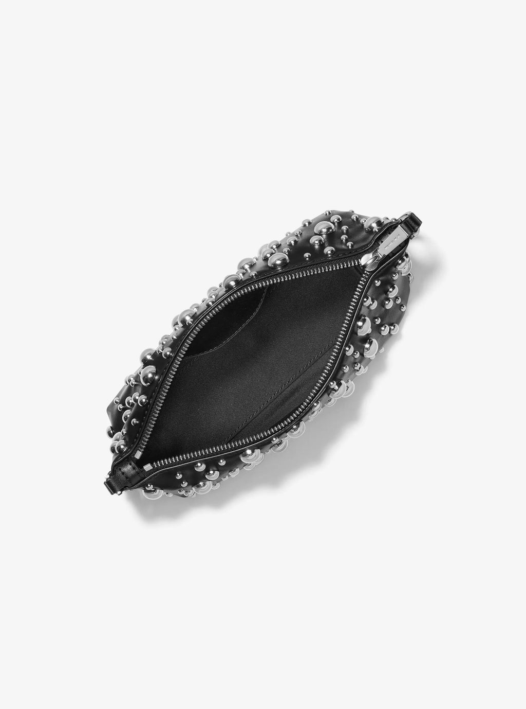 Laila Small Studded Satin Pochette