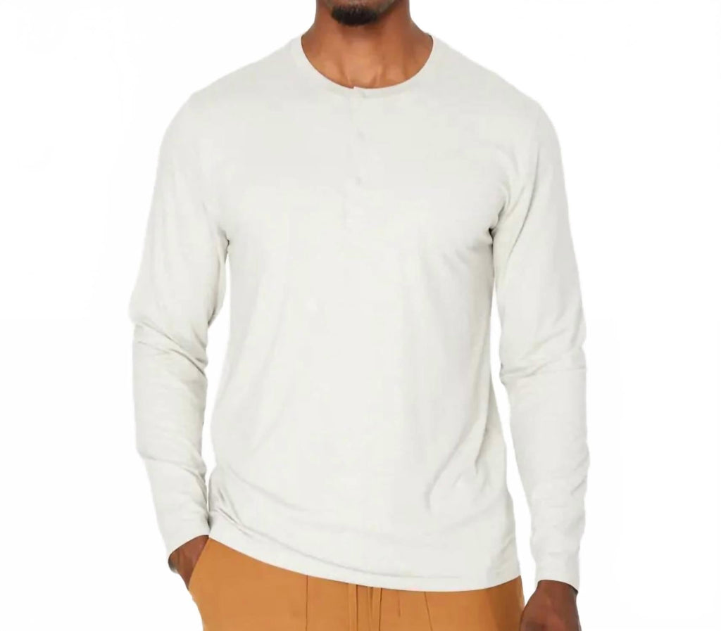 Core Henley Top In Natural Ash