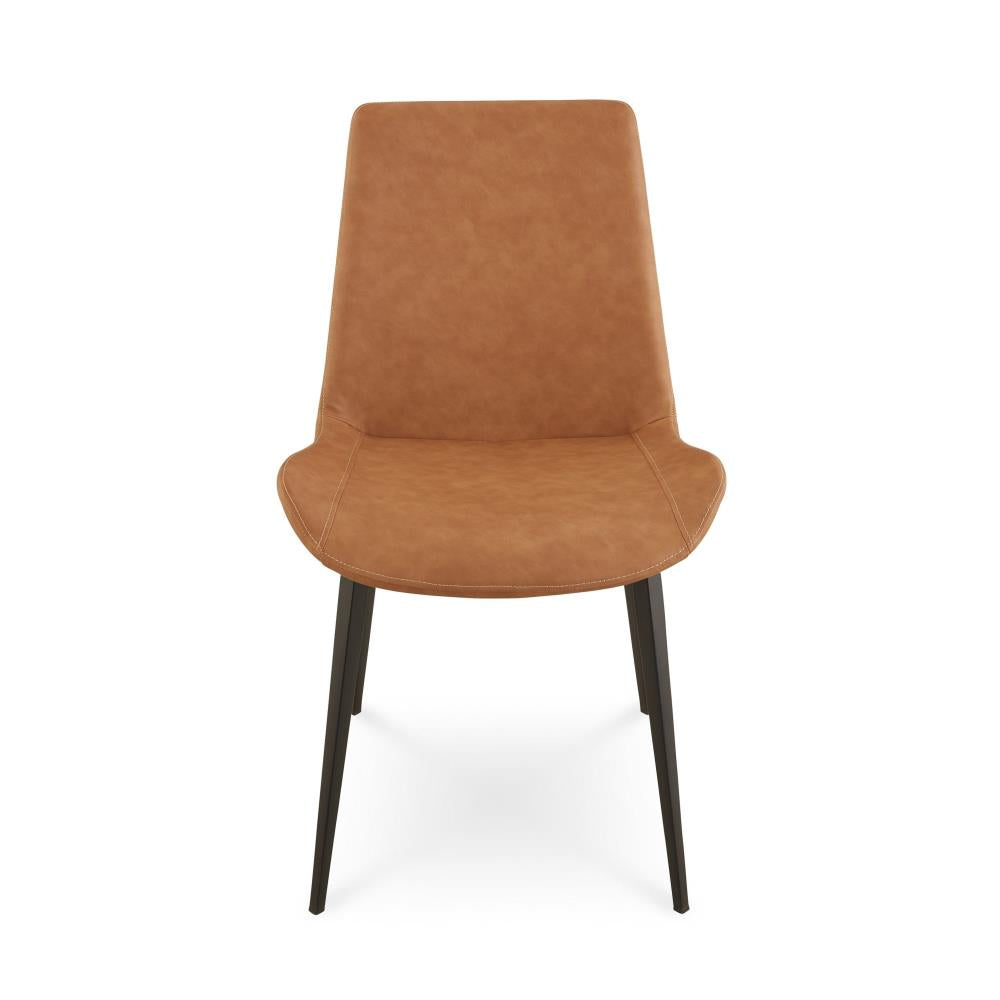 Set of 2 Upholstered Chairs with Supportive Backrests