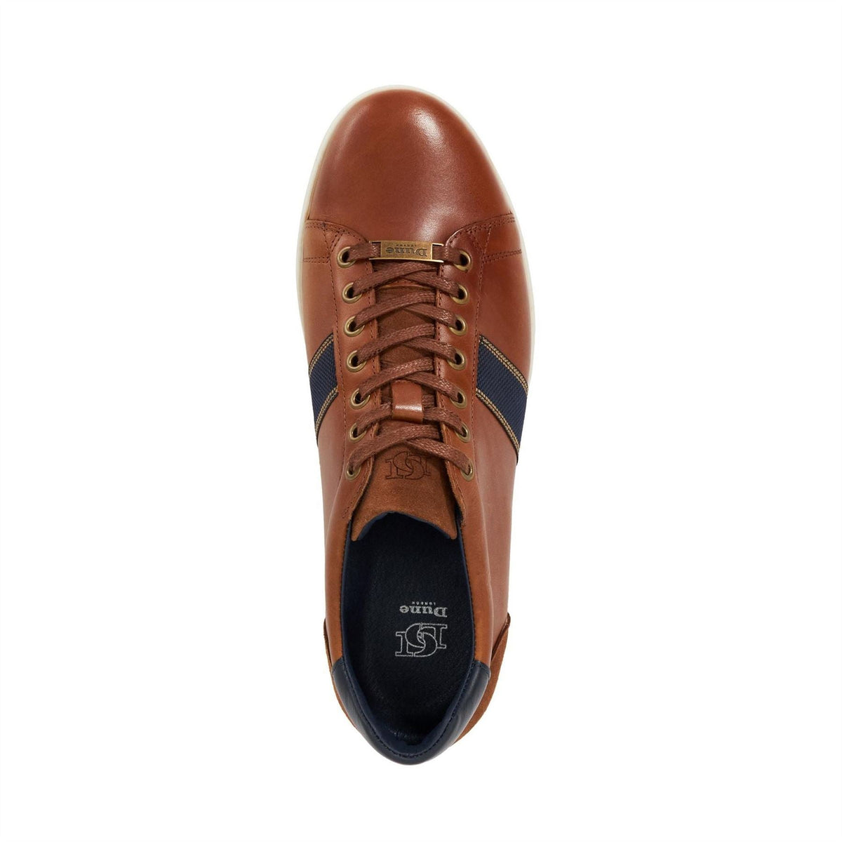 Dune Lo Trint Stripe Lace Up Canvas Low Top Sneakers