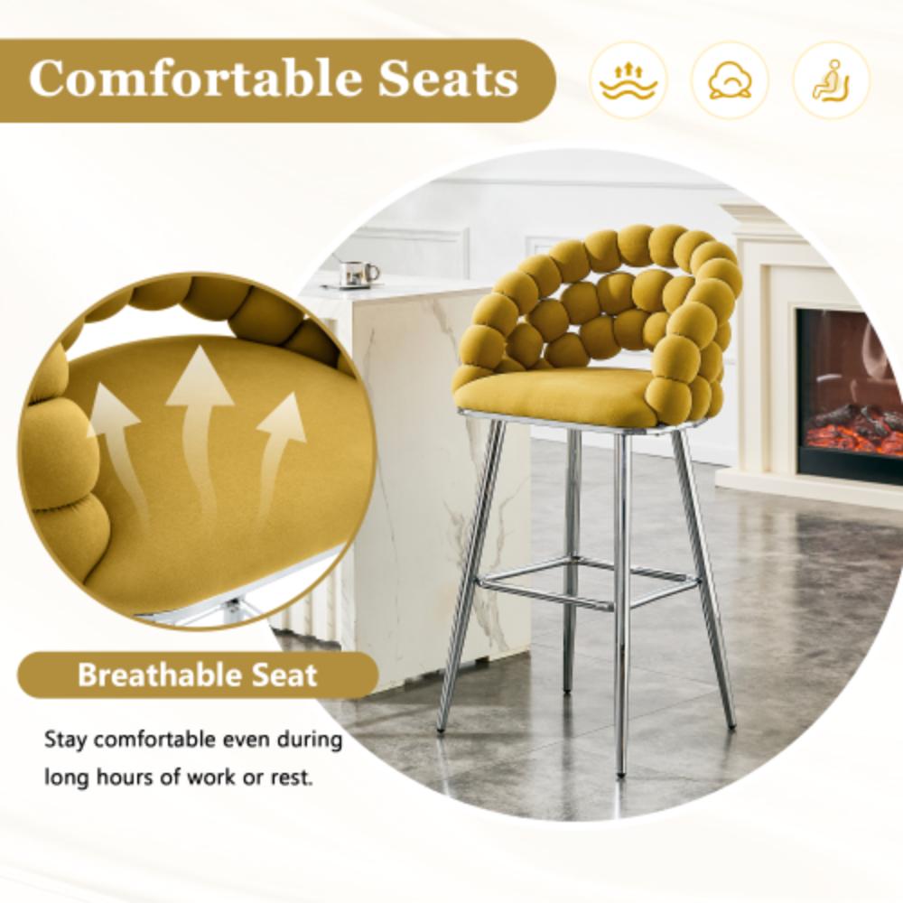 Contemporary Bubble Back Bar Chair Set