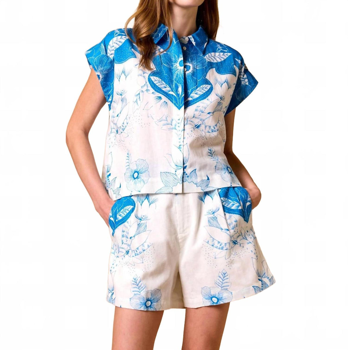 Sebastian Linen Short In Celestia