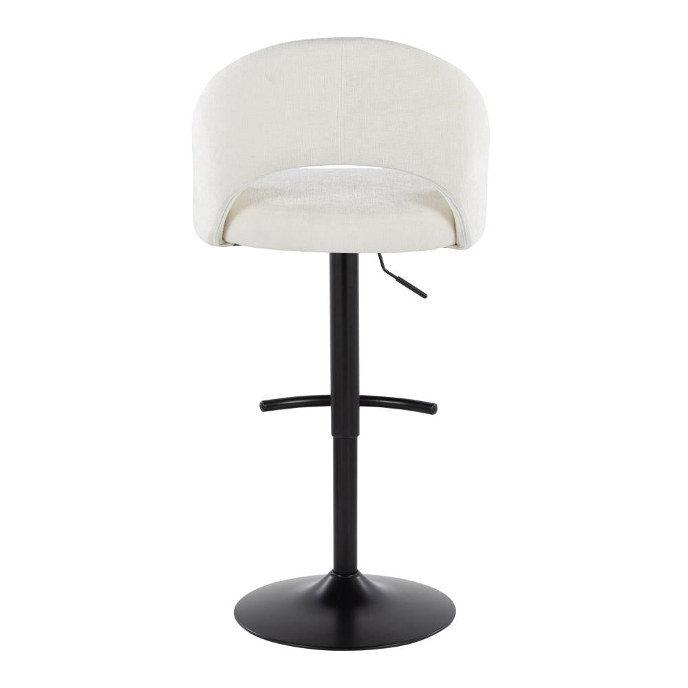Set of 2 Swivel Counter Stools with Supportive Backrests and Rounded Footrest Design