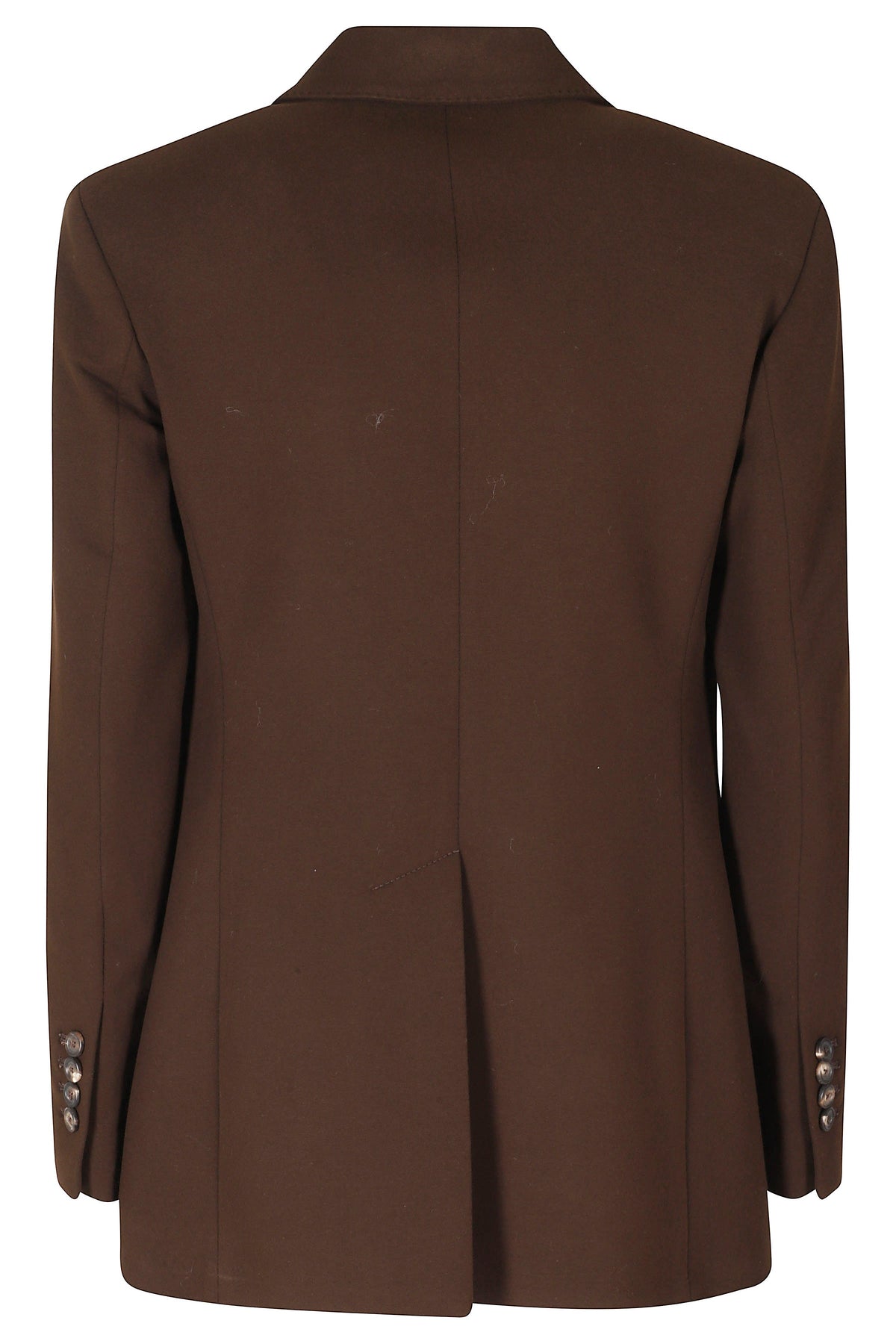 Structured Fleece Blazer With Notch Lapels And Button Closure