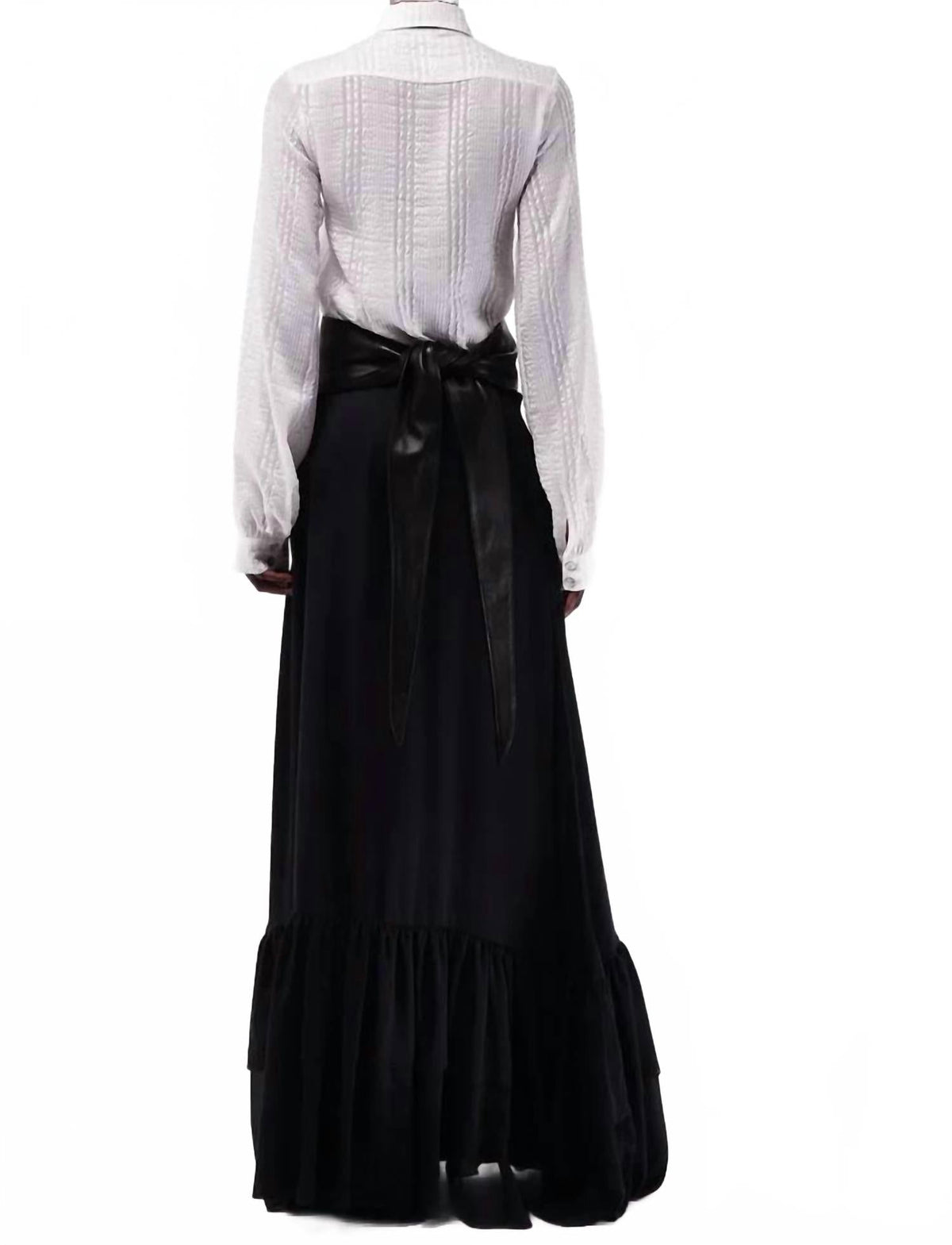 Bruna Textured Shirt In Gauffre White