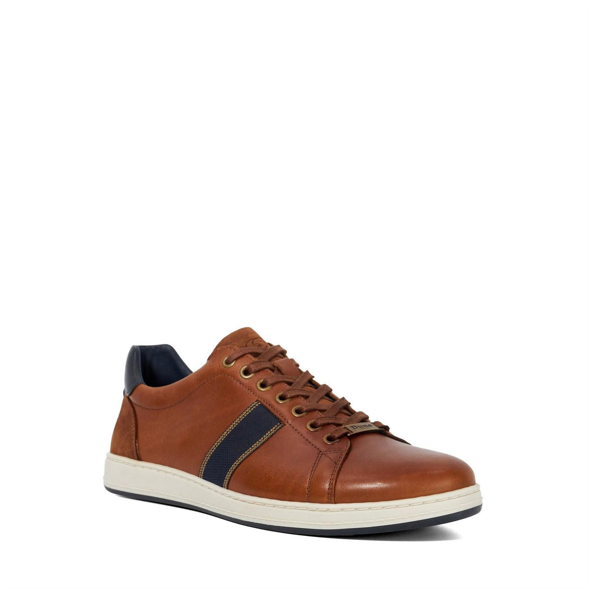 Dune Lo Trint Stripe Lace Up Canvas Low Top Sneakers