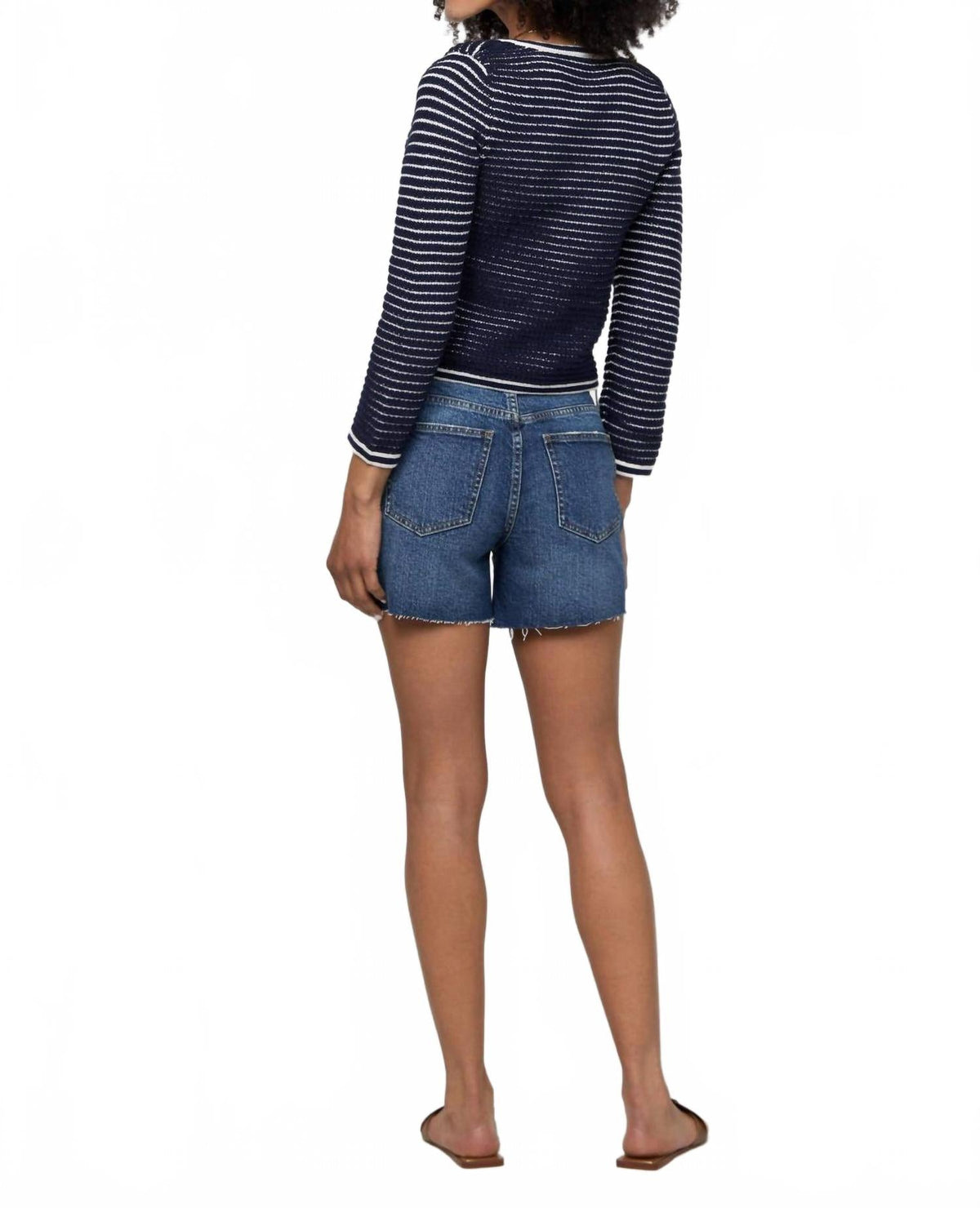 Bedford High Rise Shorts In Indigo Medium Bright