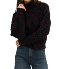 Daphne Sweater In Black And Burgundy