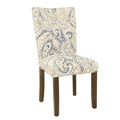 Modern Upholstered Dining Side Chairs with Decorative Prints