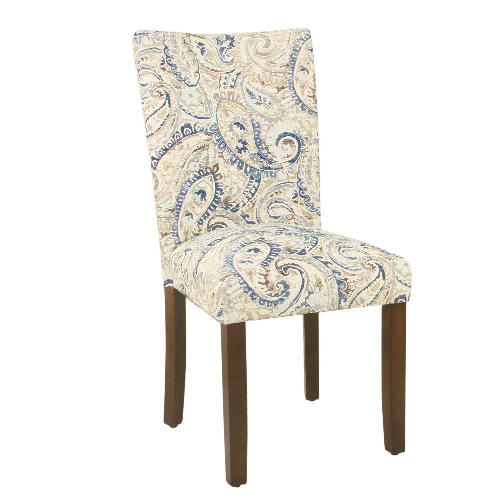 Modern Upholstered Dining Side Chairs with Decorative Prints
