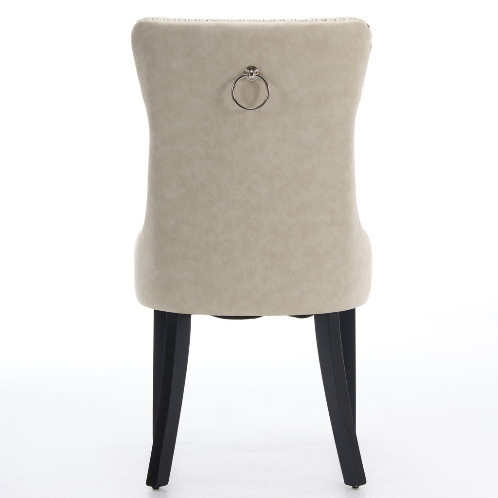 Vintage Upholstered Dining Side Chair Pair
