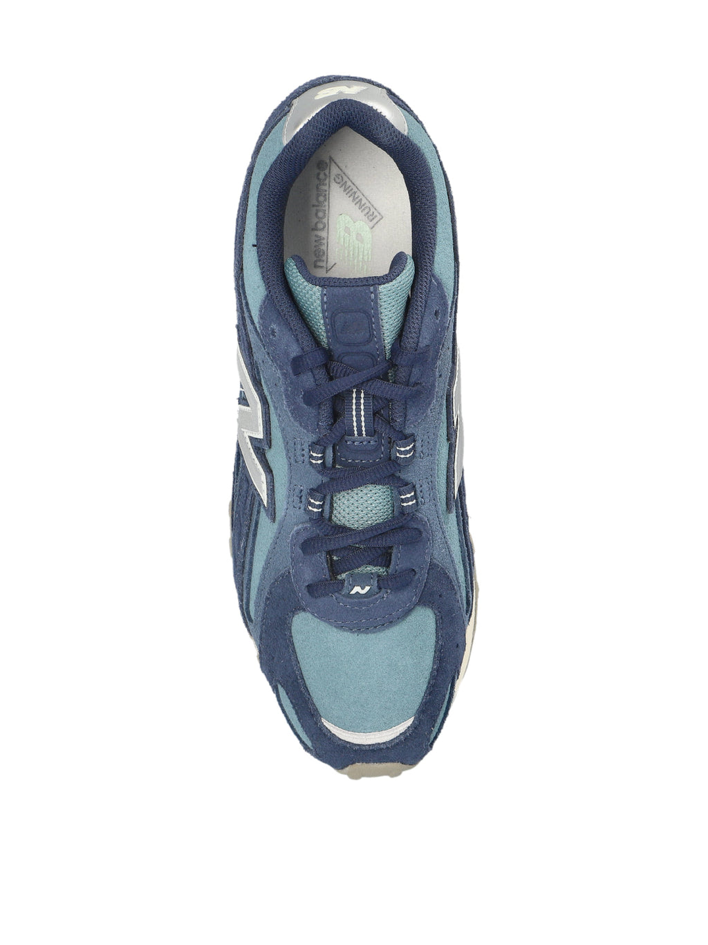 204L Navy Salt Sneakers With Suede And Leather Accents