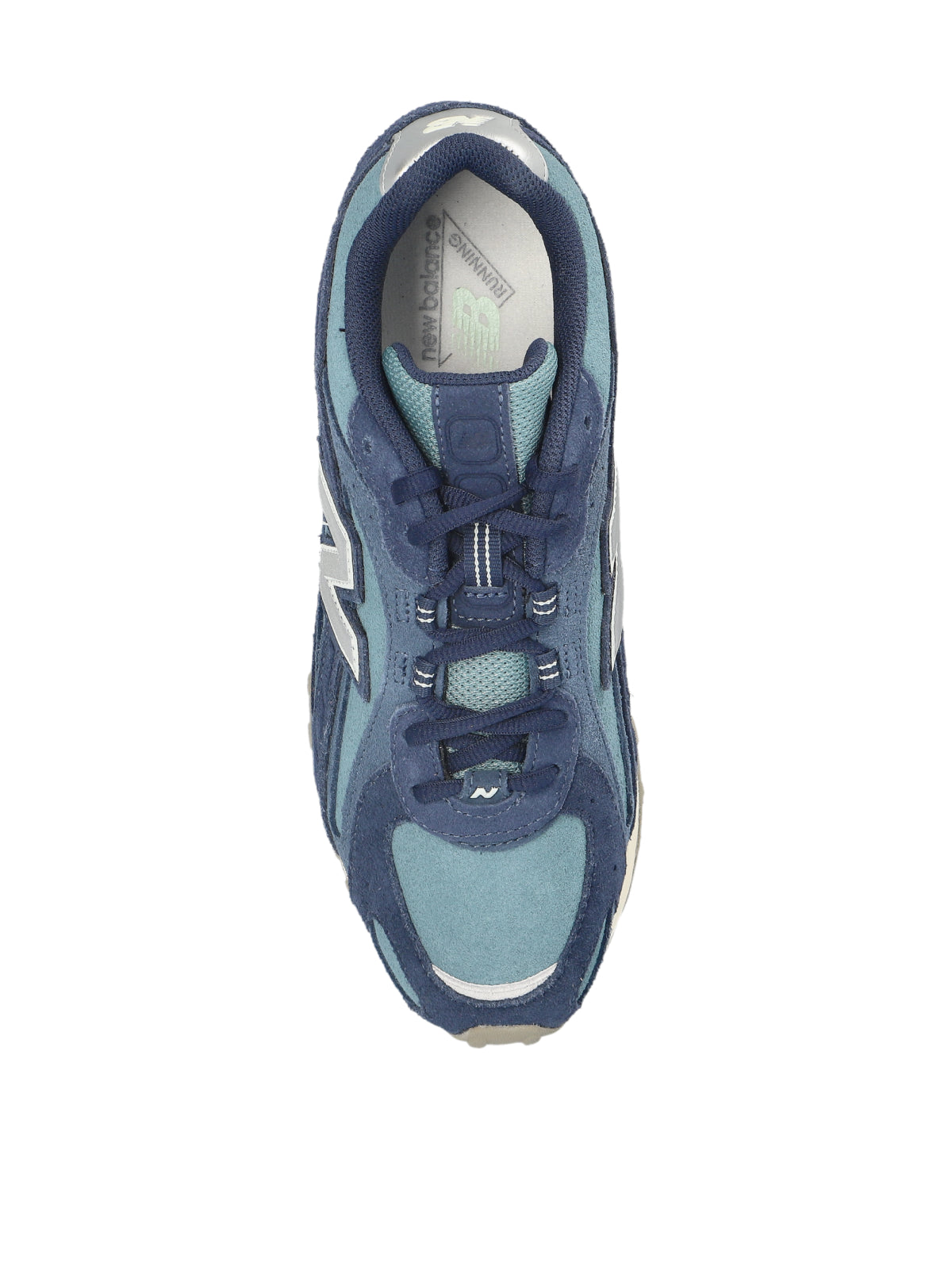 204L Navy Salt Sneakers With Suede And Leather Accents