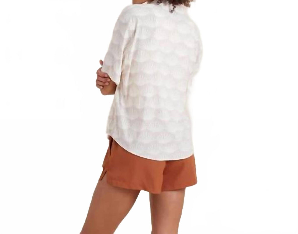 Bless Up Stretch Shirt In Eggshell