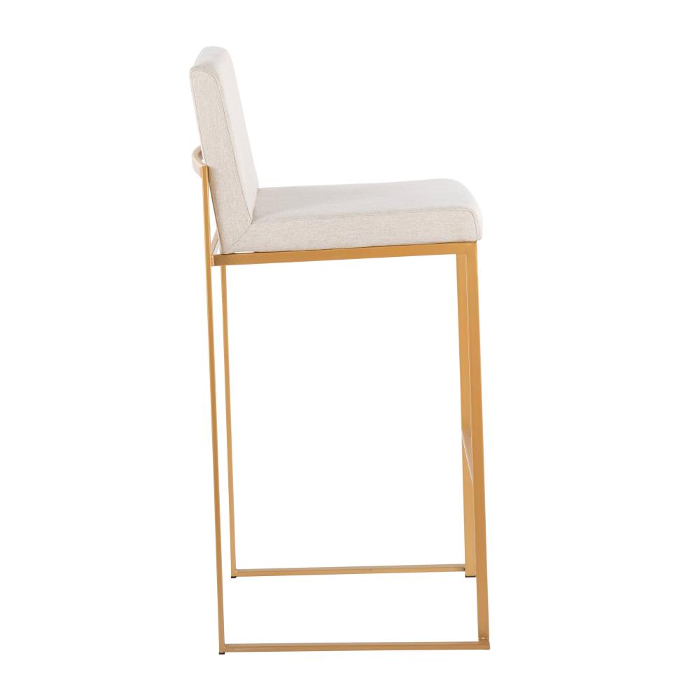 Upholstered Bar Stools with Padded Backrests