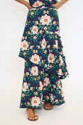 Celeste Maxi Skirt In Green Multi