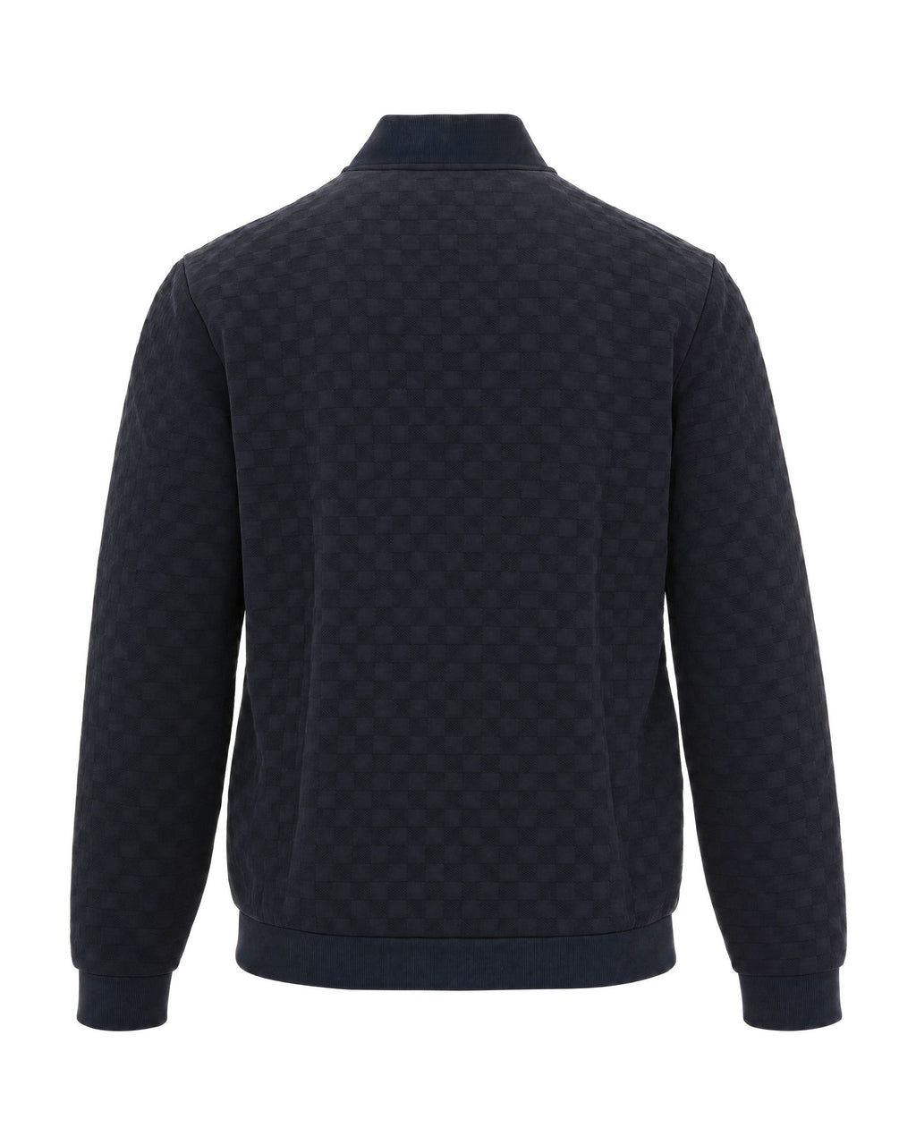Black Technical Mesh Insert Zip-Up Sweatshirt