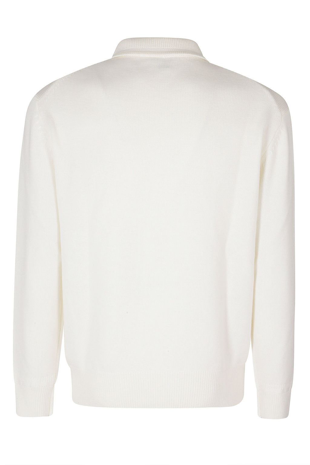 White Extrafine Merino Wool Polo Shirt