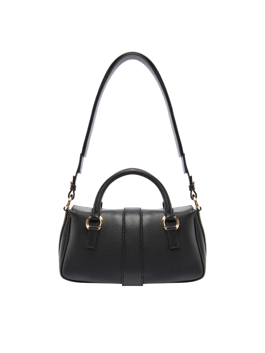 Rectangular Gold-Tone Accent Tote Bag