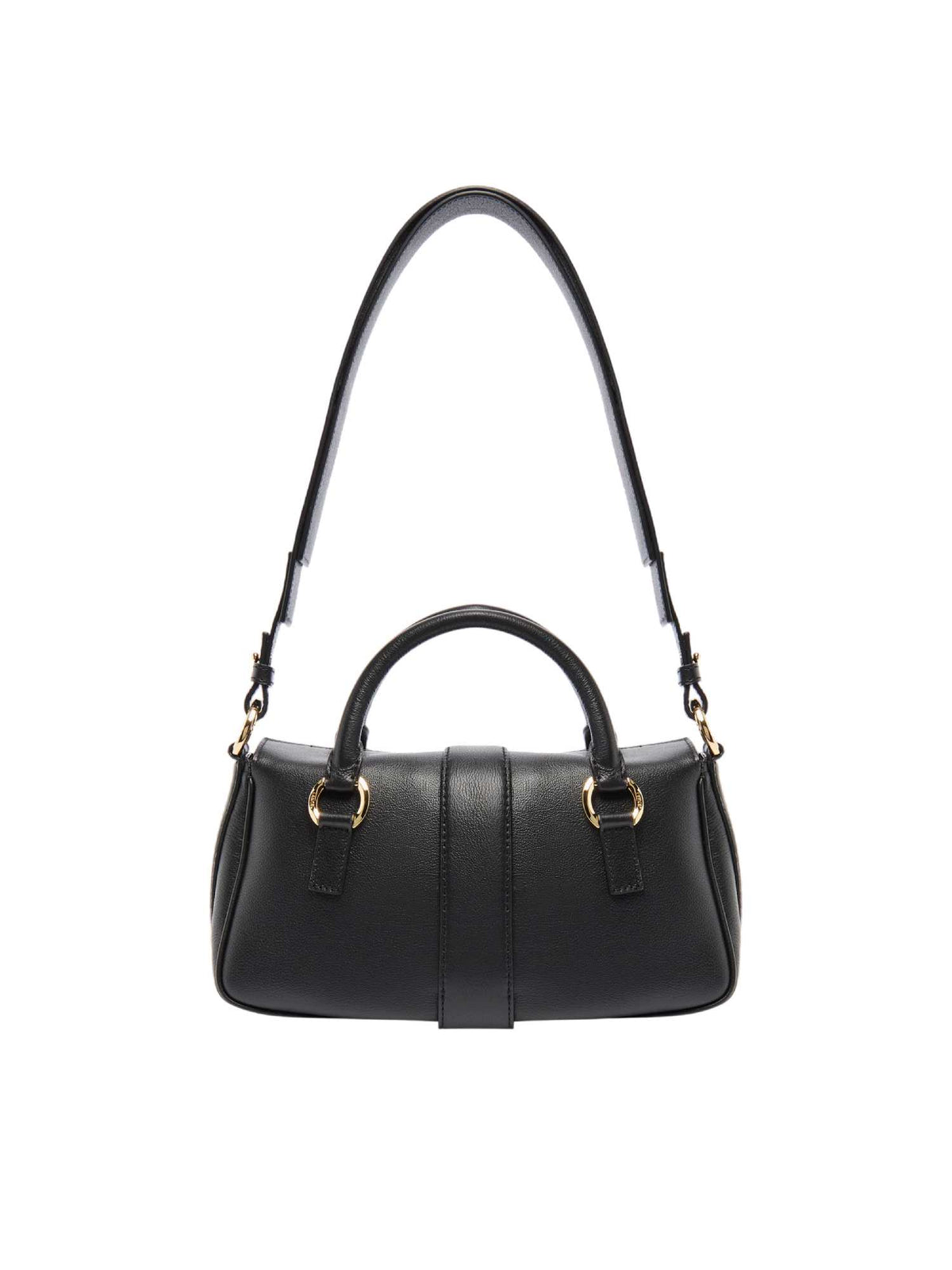 Rectangular Gold-Tone Accent Tote Bag