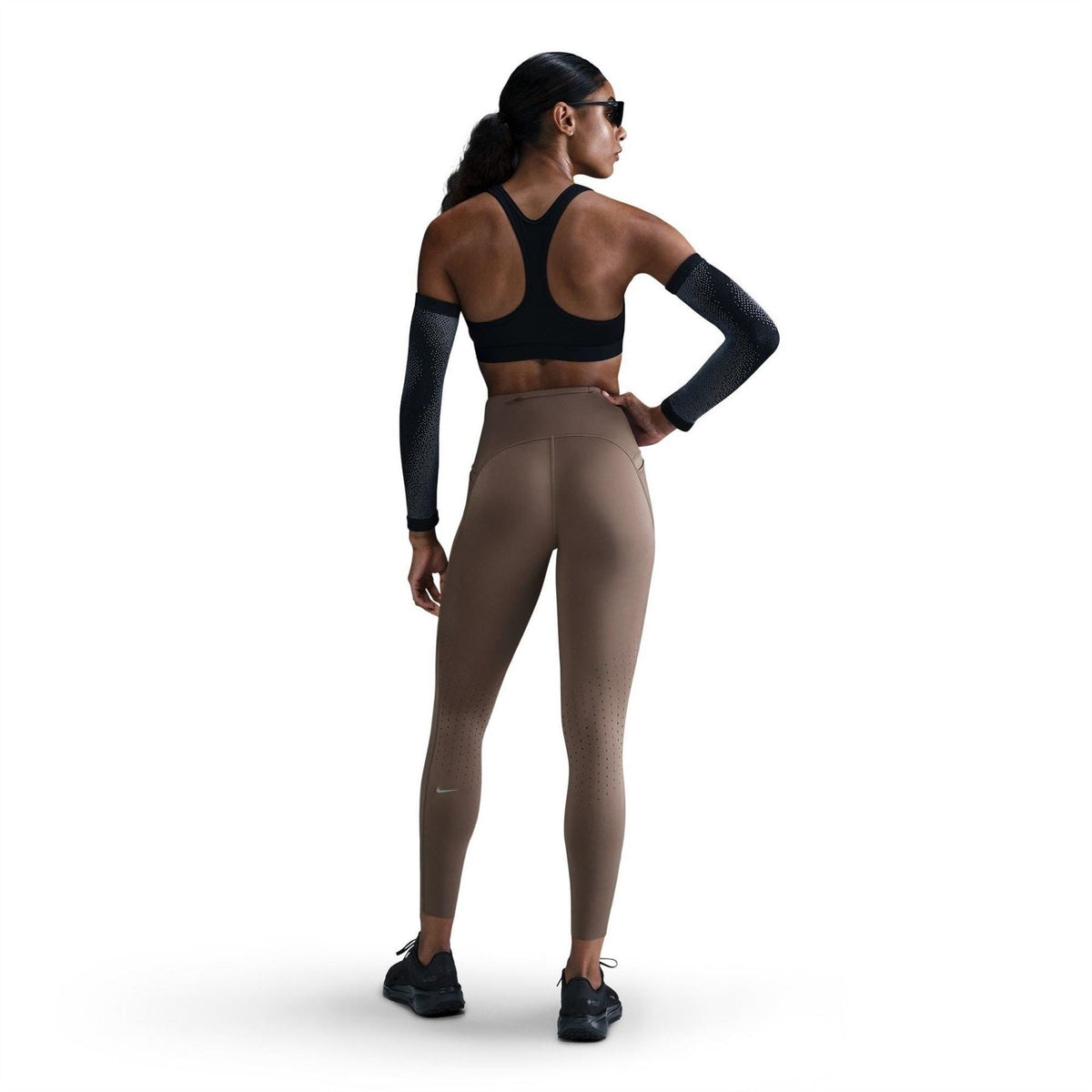 Nike Swift 7/8 Solid Patterned Leggings