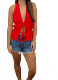 Rory Halter Tank Top In Red