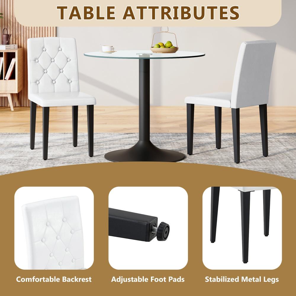 Contemporary Metal Leg Dining Chairs