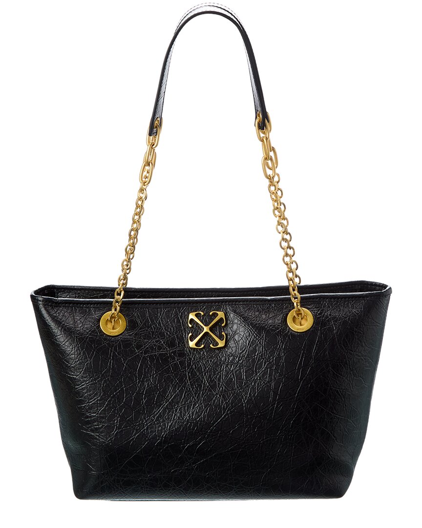 Off-White Jitney Small Chain Leather Tote