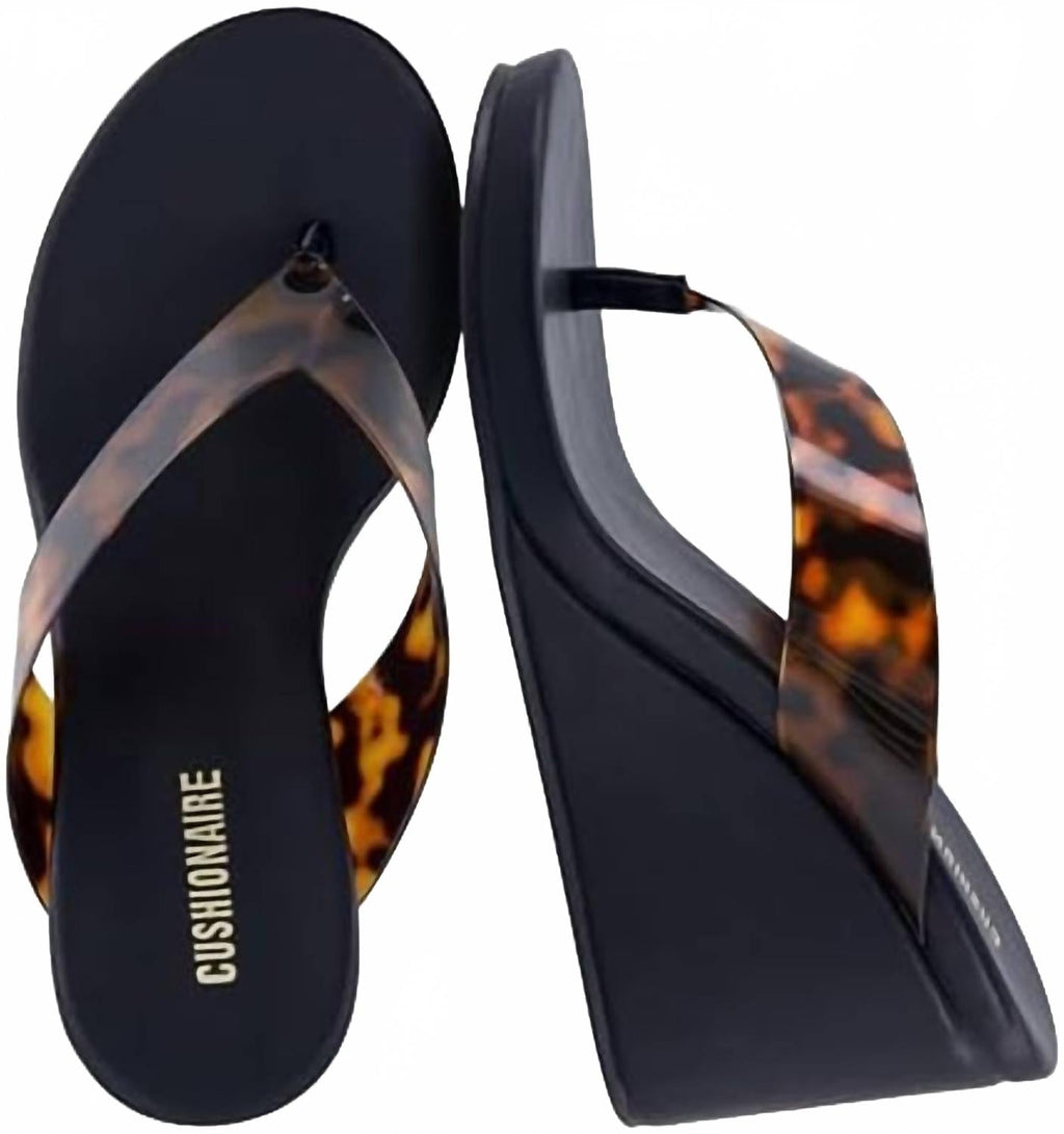 Women's Platform Thong Sandal In Tortoise