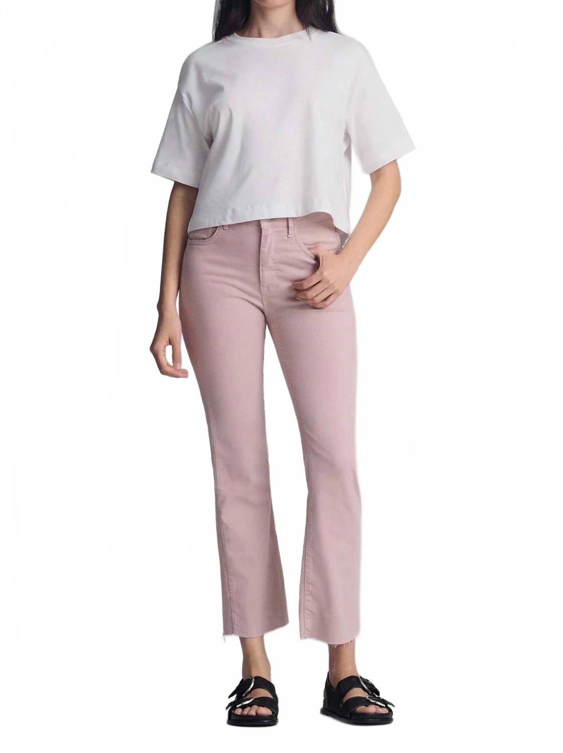 Anika Mid-Rise Crop Flare Jeans In Woodrose