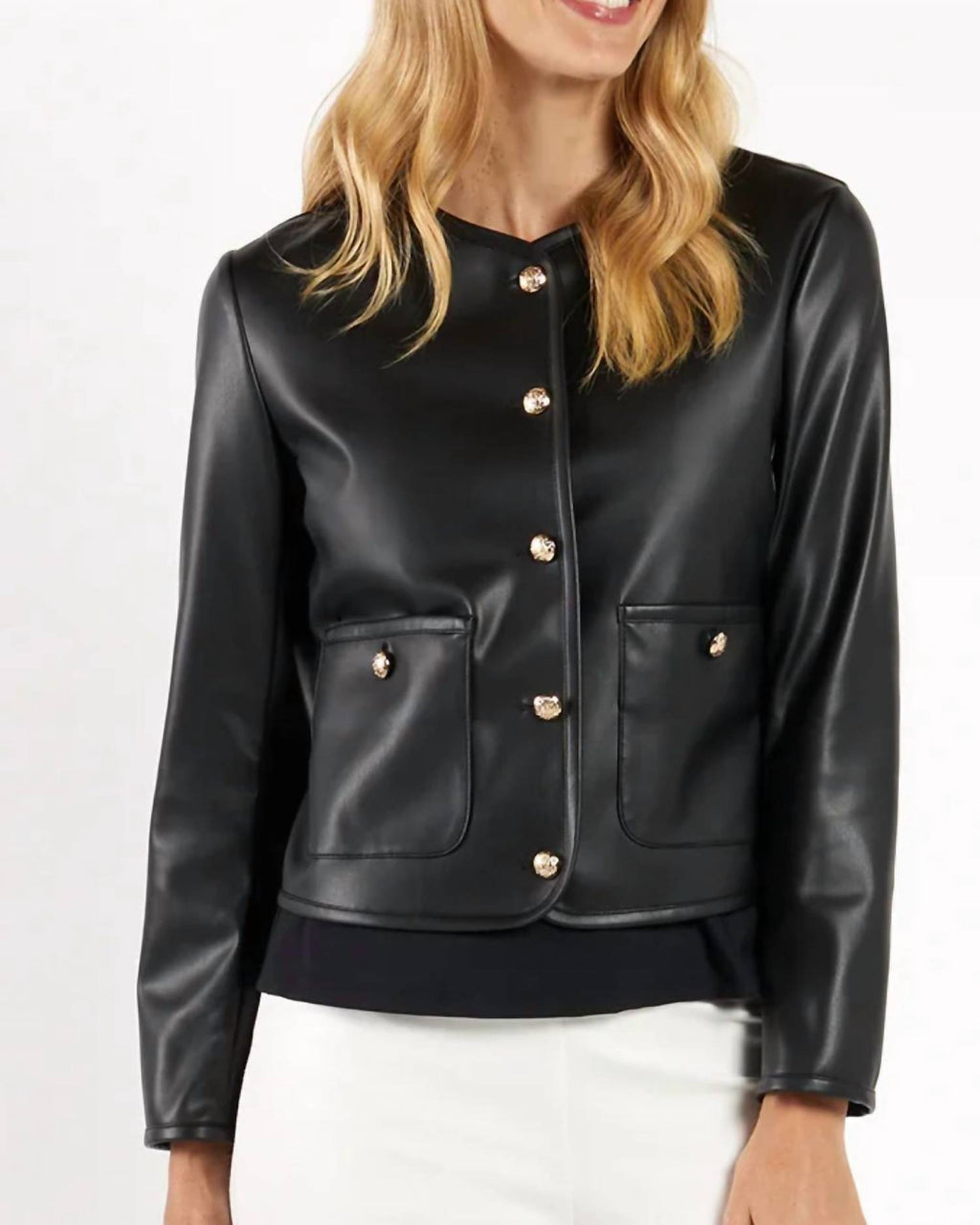 Hope Faux Leather Jacket In Black
