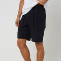 Brave Soul Mens Ripstop Cargo Shorts Black