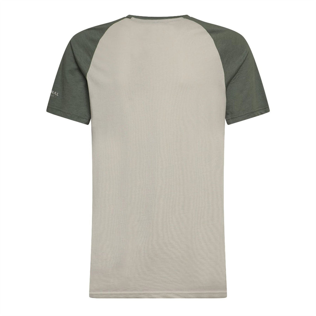 Crosshatch Bretsby Printed Logo Crew Neck Raglan Sleeve Baseball T-Shirt