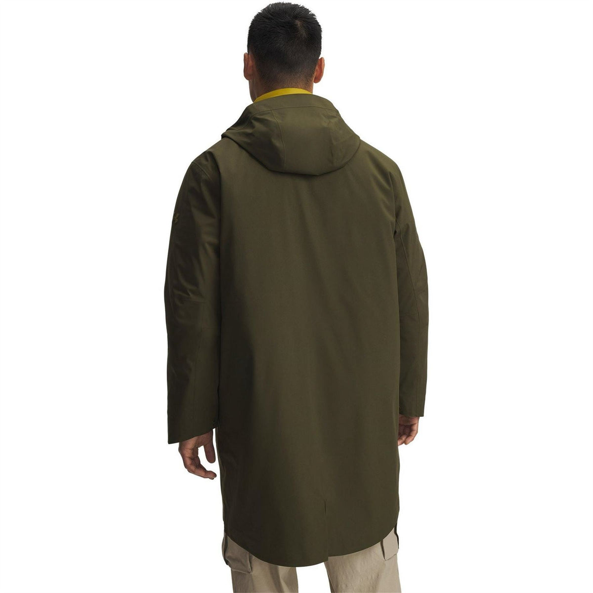 Under Armour Legend Solid Patterned Snap Button Hooded Parka Coat