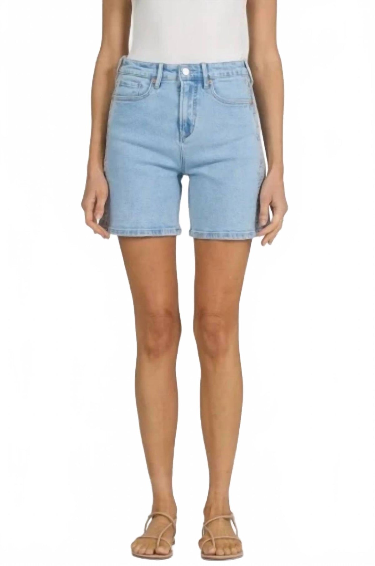 Noel High Rise Shorts In Waveberry