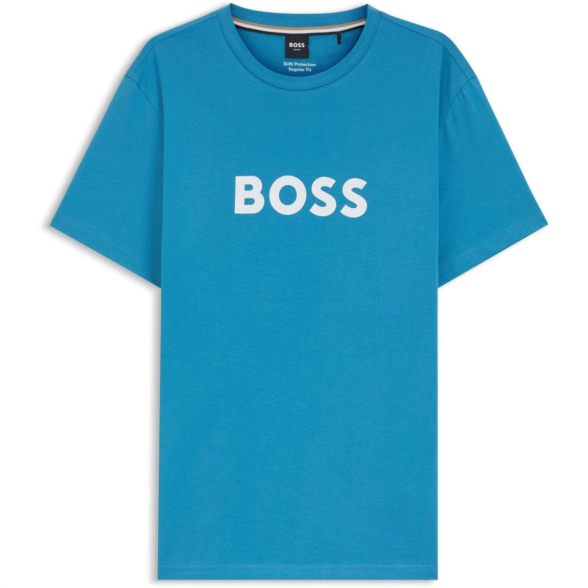 Boss Wordmark Printed Logo Crew Neck Short Sleeve T-Shirt