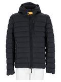 Black Quilted Hooded Polyester Down Jacket