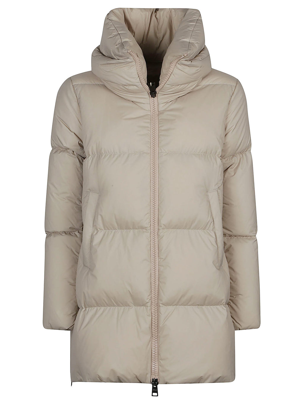A-Shape Padded Down Jacket With High Collar