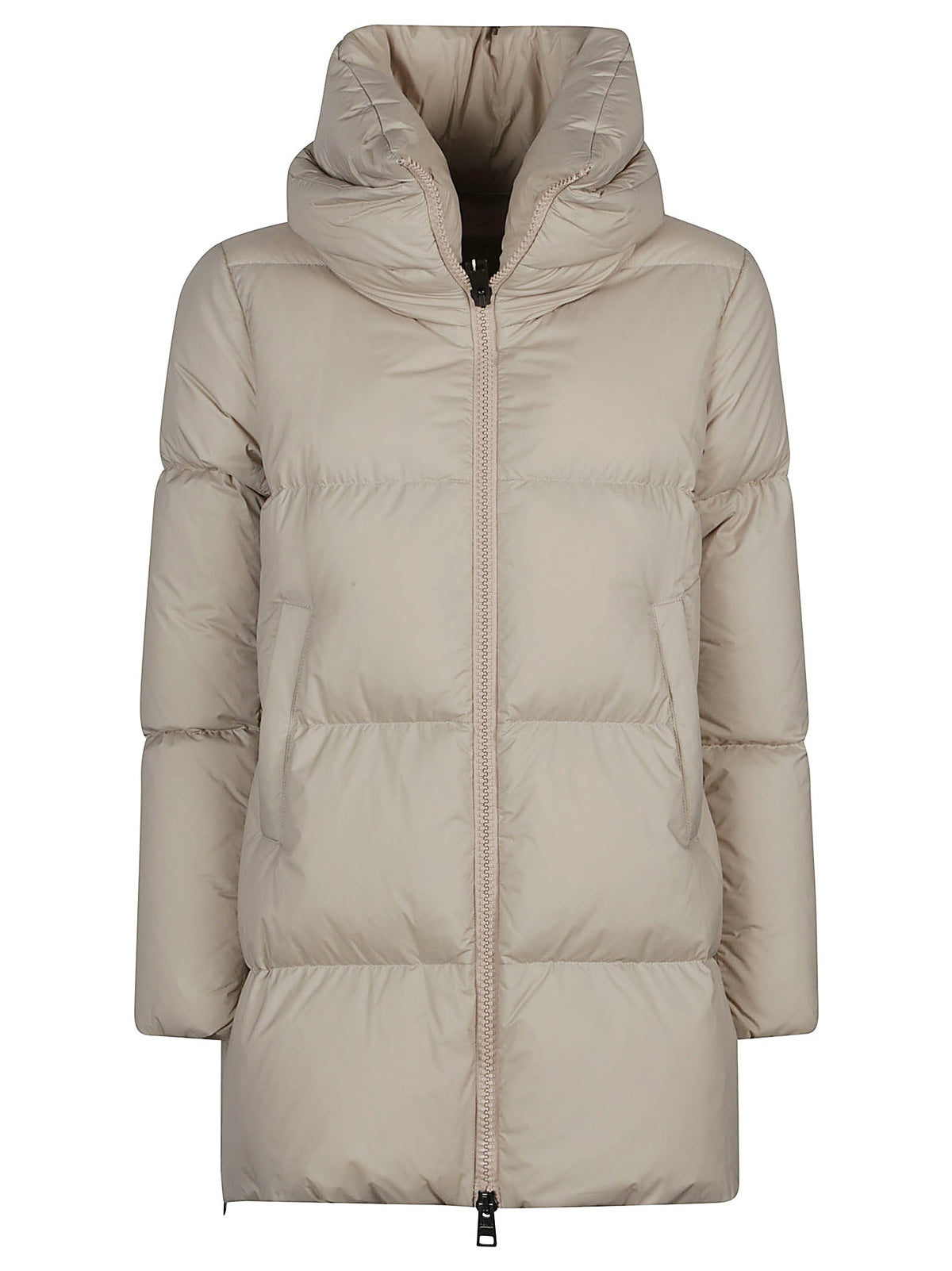 A-Shape Padded Down Jacket With High Collar