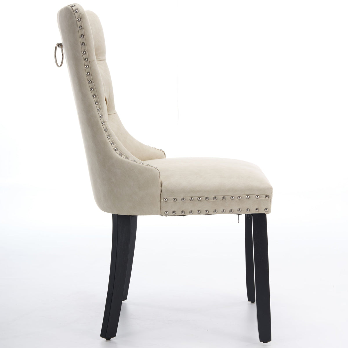 Vintage Upholstered Dining Side Chair Pair