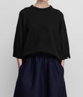 N°433 Sassie Boxy Crew Neck Sweater In Raven