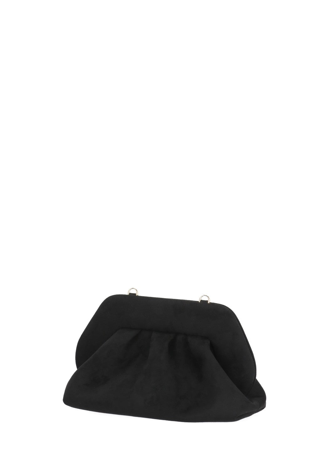 Black Bios Medium Embossed Logo Suede Handbag