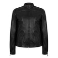 Belstaff Mens Outlaw Hand Waxed Calfskin Long Sleeve Leather Jacket