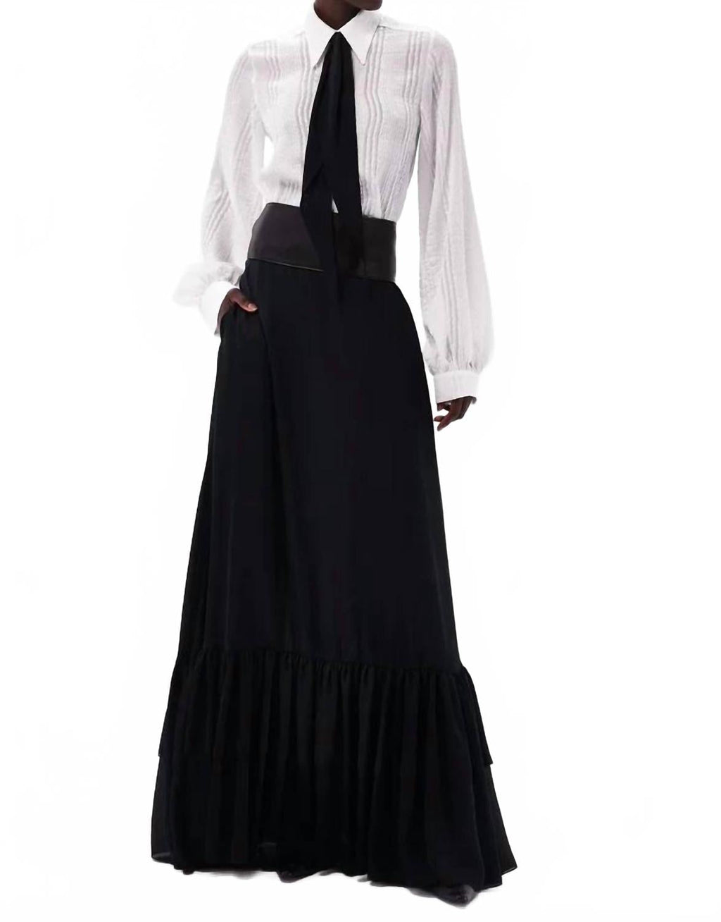Bruna Textured Shirt In Gauffre White
