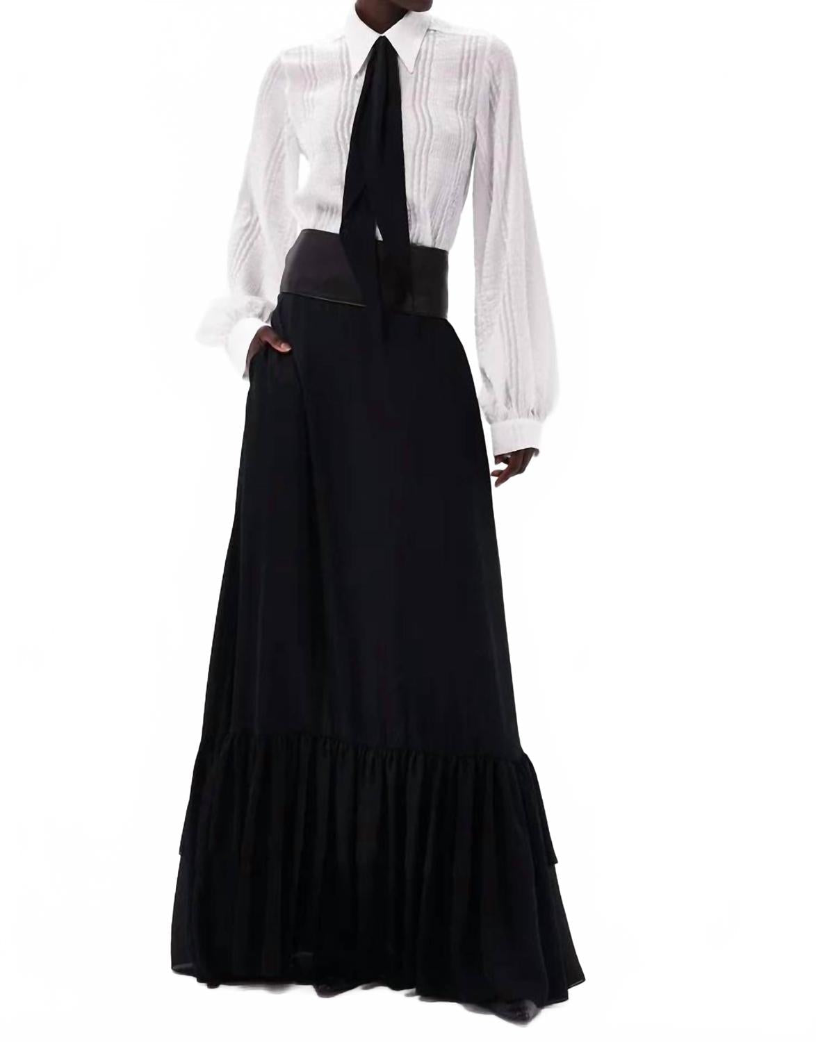 Bruna Textured Shirt In Gauffre White
