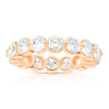 4 cttw Lab Grown Diamond Eternity Ring Wedding Band in 14K Rose Gold For Women