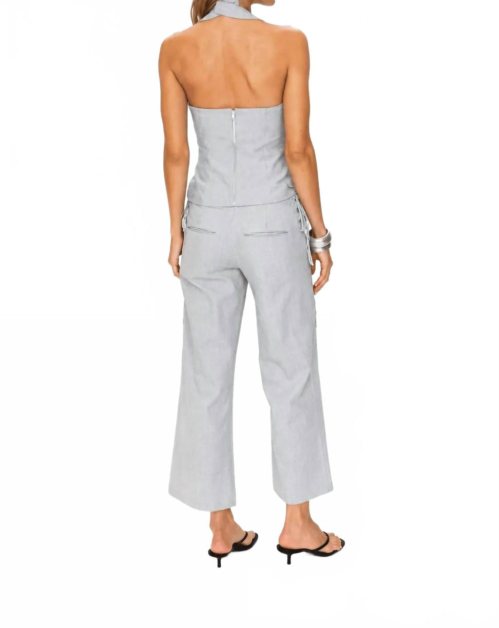 Kendall Pant In Twill Stripe Blue