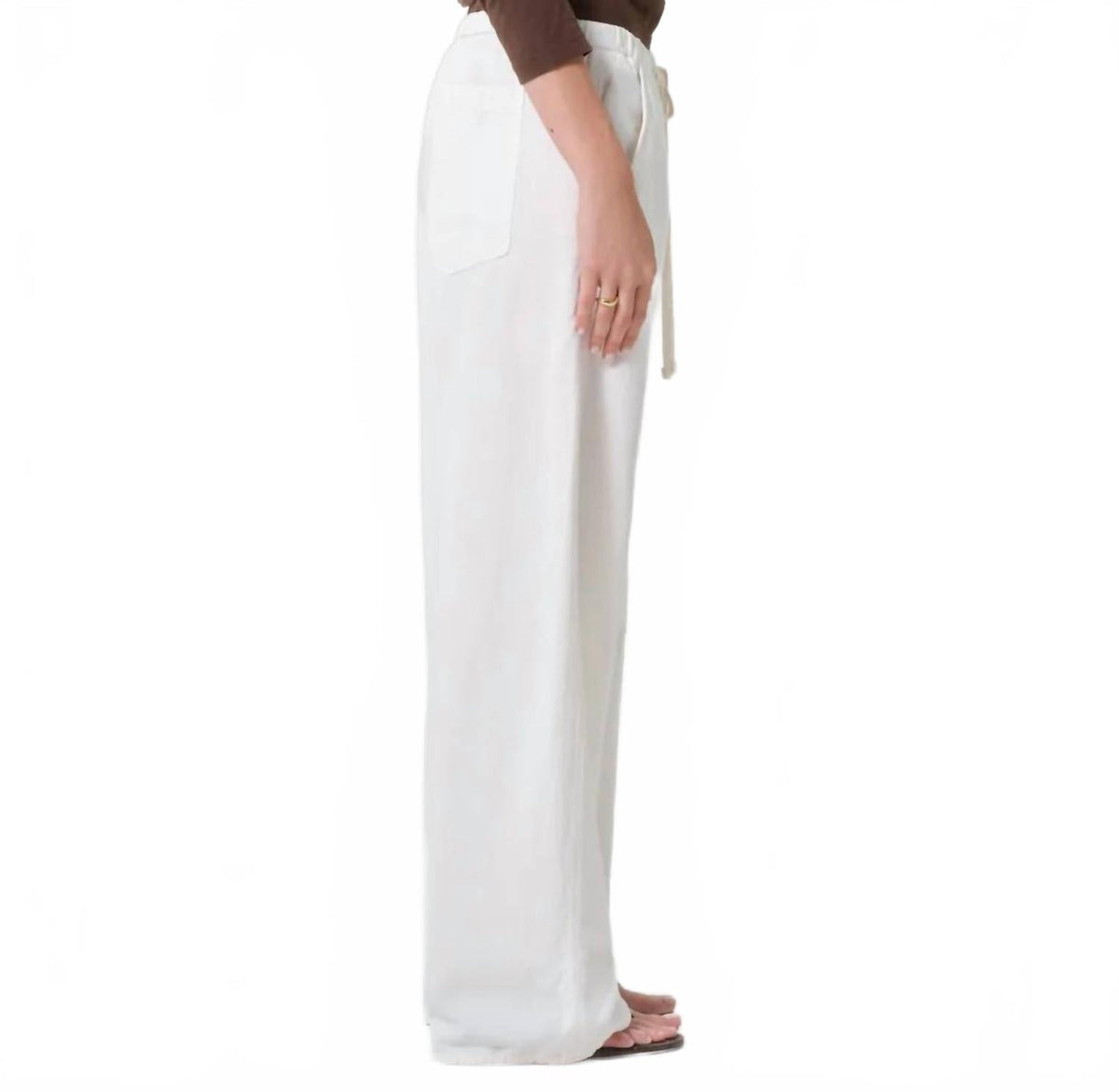 Aurora Wide Leg Pants In Cream